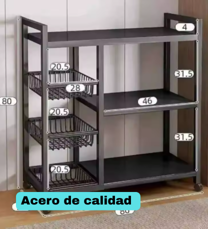 estante de acero para cocina